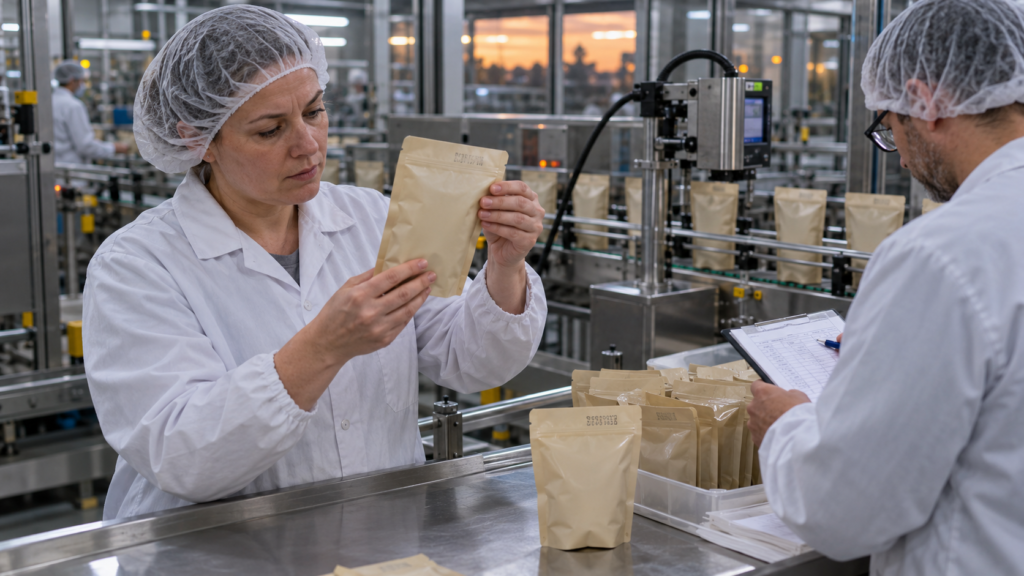 How to enable AI in the packaging industry using camera inspection on a pouch production line